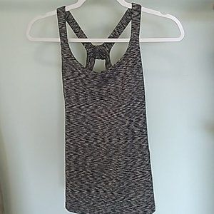 The North Face marled black grey built in unpadded bra racer back